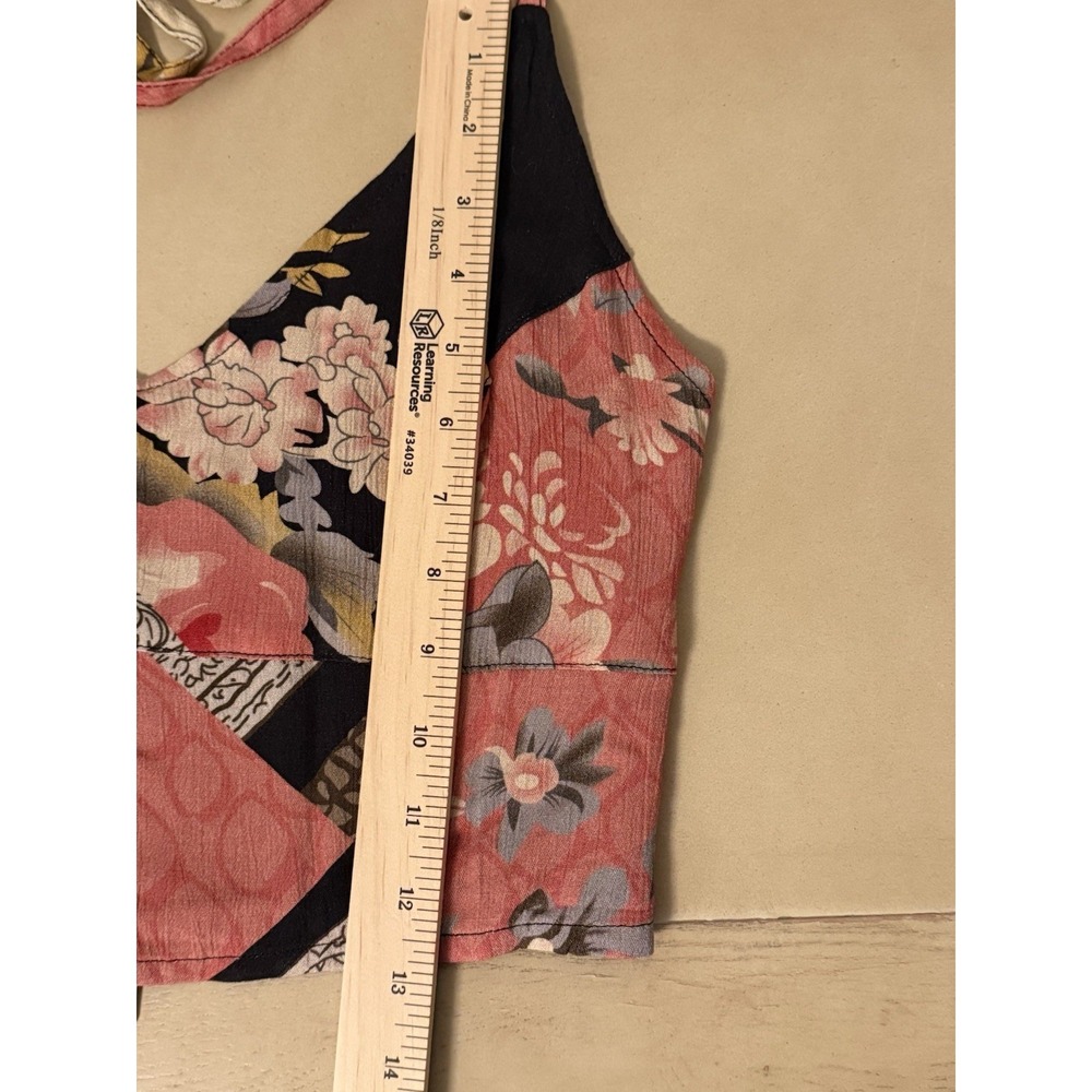 Free People Rae Halter Top Floral Stretch Boho Festival Women's Small New - Picture 12 of 13